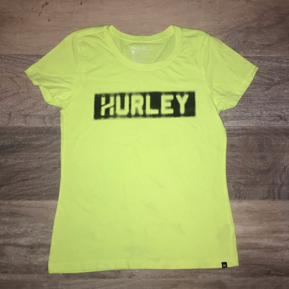 neon yellow hurley shirt